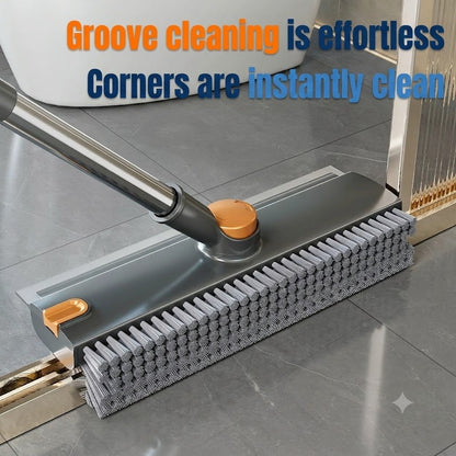 3-in-1 Adjustable Floor Scrub Brush – 360° Rotating Cleaning Tool