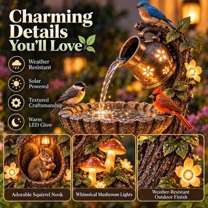 ✨ Holiday Sale 🐿️ Solar Garden Fountain — Bring Your Garden to Life