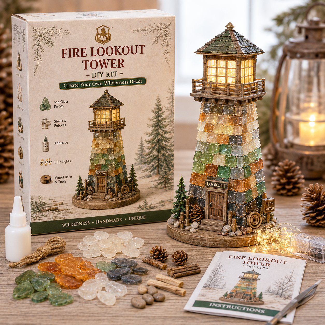 ⏳ Last Day 42% OFF – 🚒 Beginner-Friendly Vintage Firehouse Mosaic Light DIY Kit Collection | Complete Kit with Mosaic Pieces, LED Lights & Step-by-Step Guide Included 💕