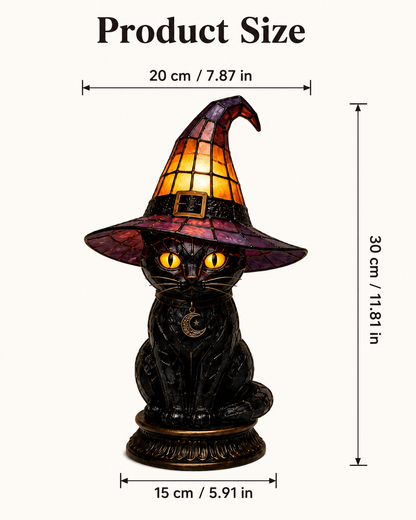🔥Hot Sale 50% OFF 🎁🐈 Halloween Black Cat Witch Hat Night Light