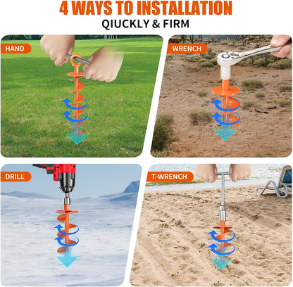 🔥Hot Sale 49% OFF🔥Heavy-Duty Spiral Ground Anchor Kit