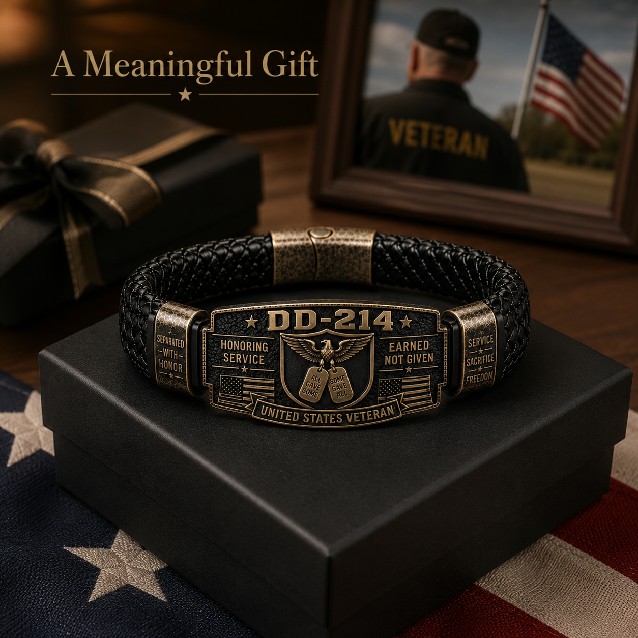 DD-214 Veteran Honor Bracelet 🎖️ Service Earned. Honor Worn.