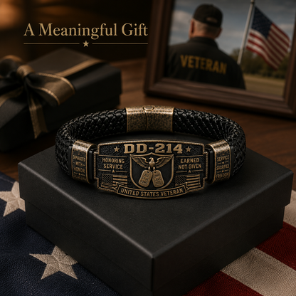 DD-214 Veteran Honor Bracelet 🎖️ Service Earned. Honor Worn.