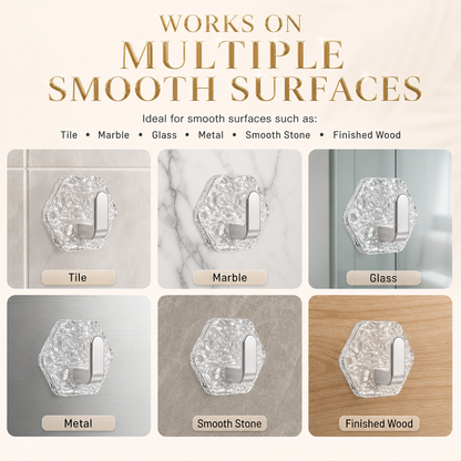 🔥Limited time 50% OFF-Crystal Clear Adhesive Wall Hooks