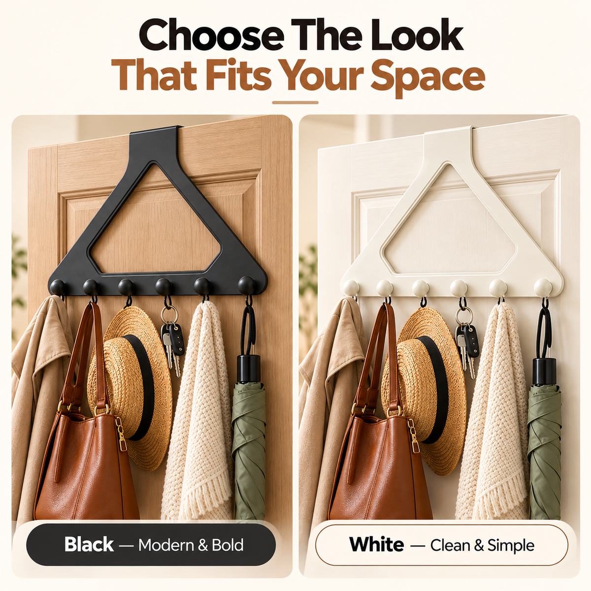 🔥Hot Sale🔥6-Hook Over the Door Organizer