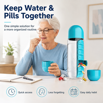🔥Hot Sale 49% OFF🔥Portable Pill Box Water Cup