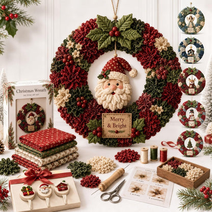 🔥Christmas Sale 49% OFF🎄3D Fabric Poke Wreath DIY Kit