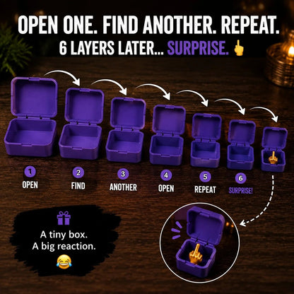 🎁 Multi-Layer Nesting Surprise Gift Box – 6 Layers Of Pure Prank Fun 😂🖕