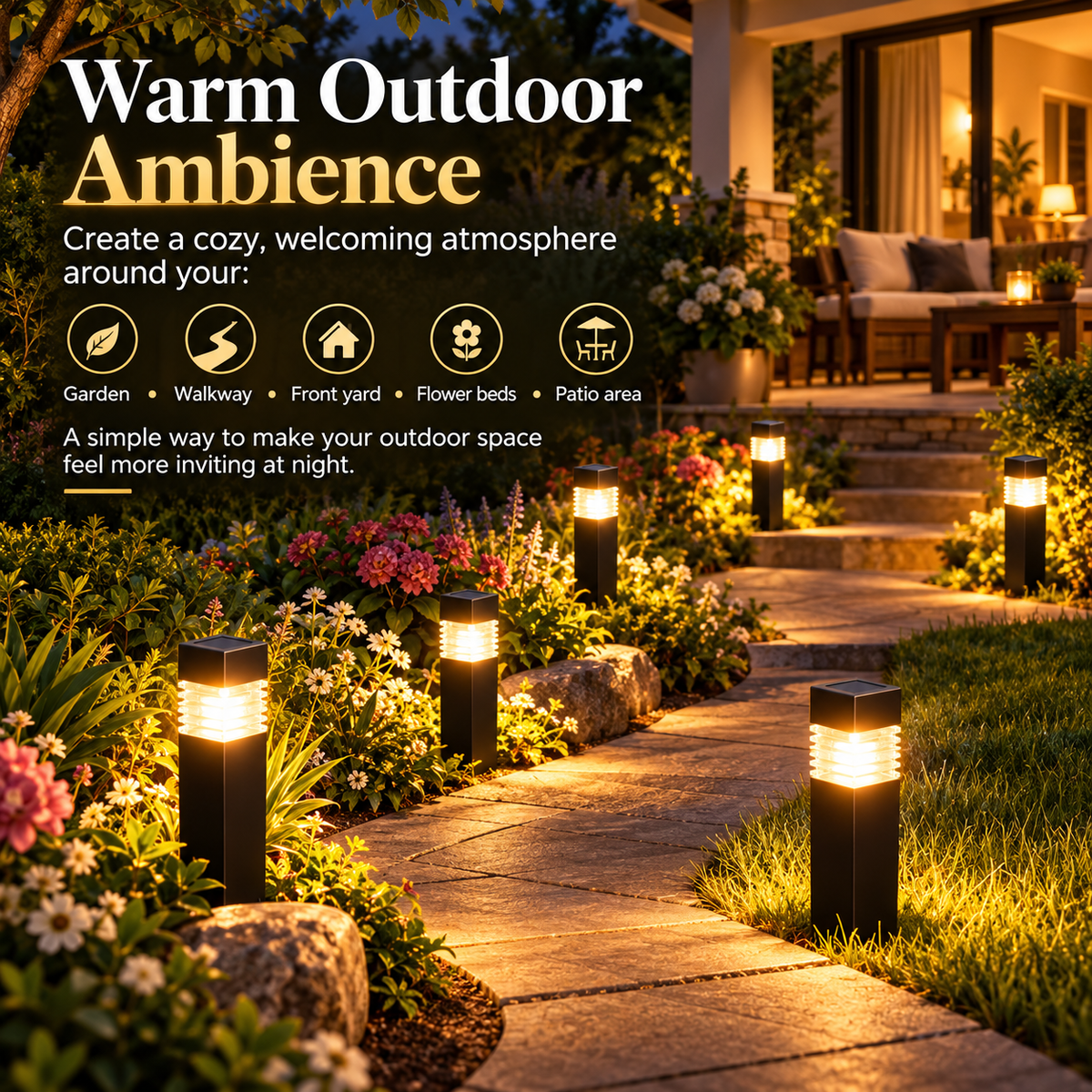 🔥Limited-time 50% off — Solar Outdoor Garden Pathway Lights ☀️