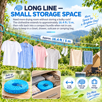 🔥 Limited-time 50% off —Windproof Ladder Clothesline