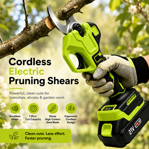🔥Hot Sale 50% OFF🔥 Cordless Electric Pruning Shears – 1.25' Cutting Capacity
