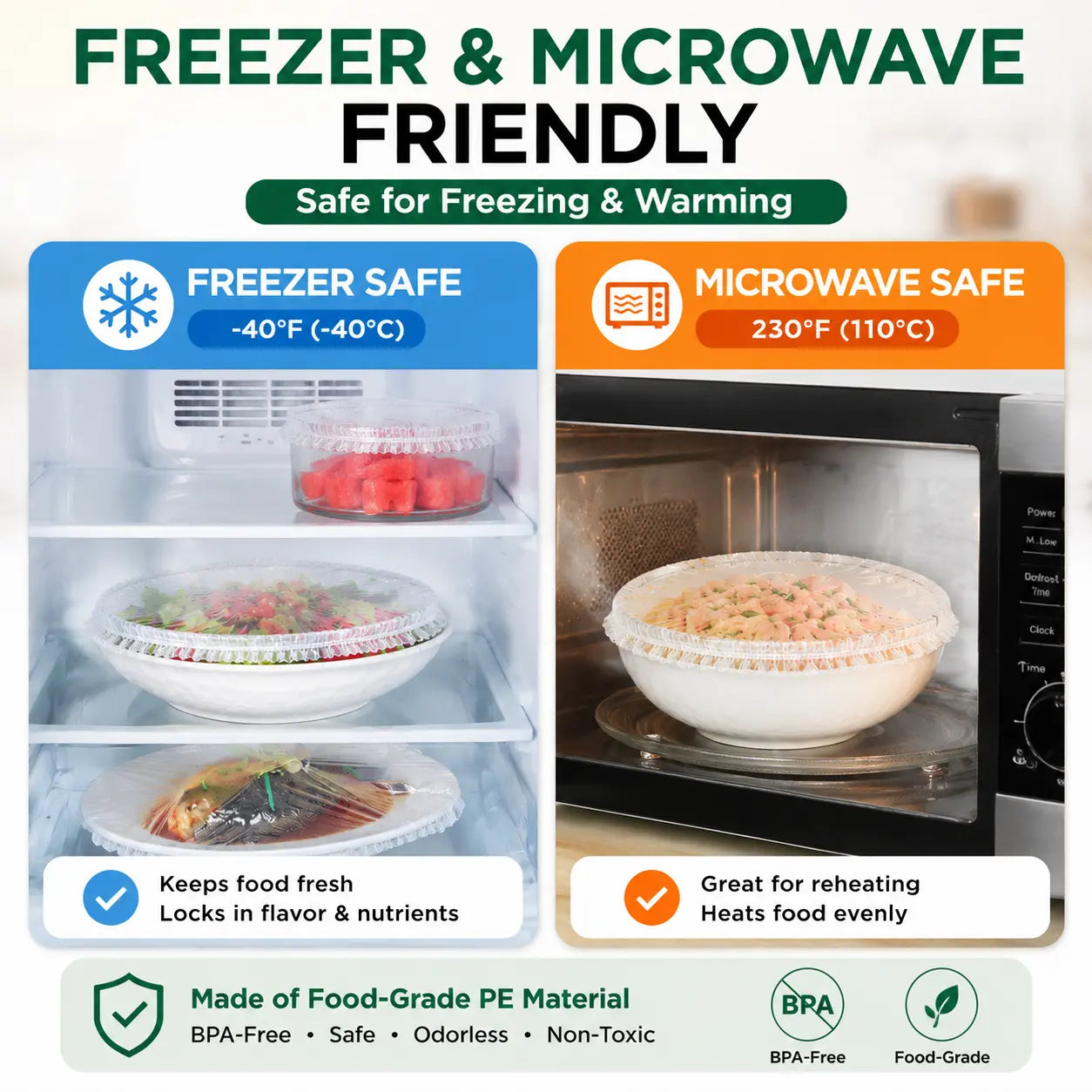 Disposable Stretch Food Covers for Bowls & Plates