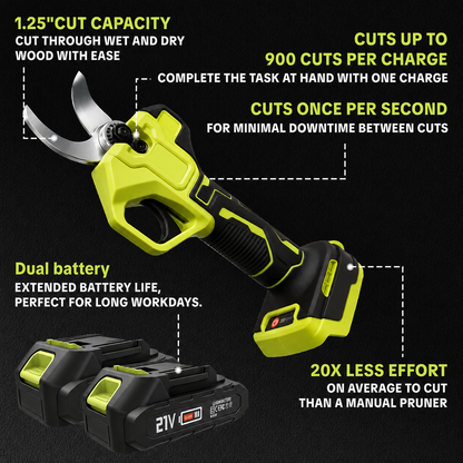 🔥Hot Sale 50% OFF🔥 Cordless Electric Pruning Shears – 1.25' Cutting Capacity