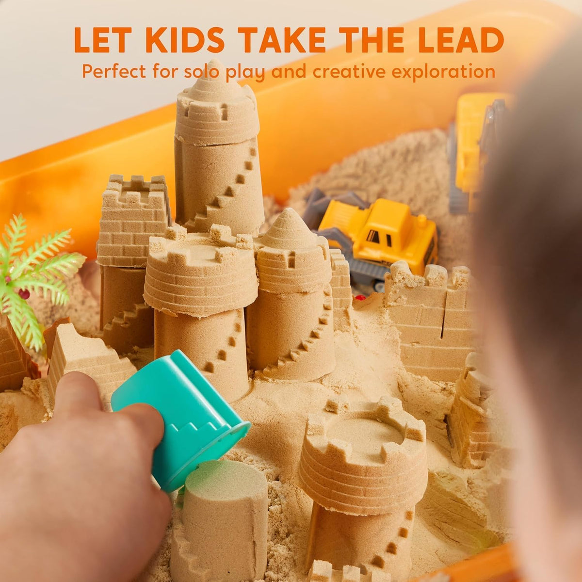 🚜Sandbox with Lid Castle Building kit