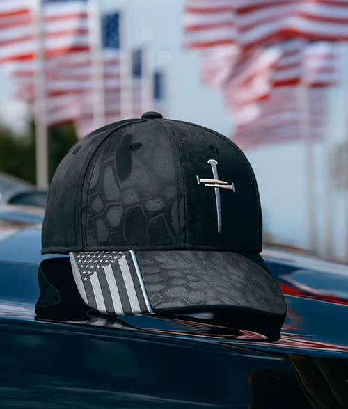 ✝️Adjustable American Flag & Jesus 3 Nail Cross Hat(BUY 2 FREE SHIPPING🎁)