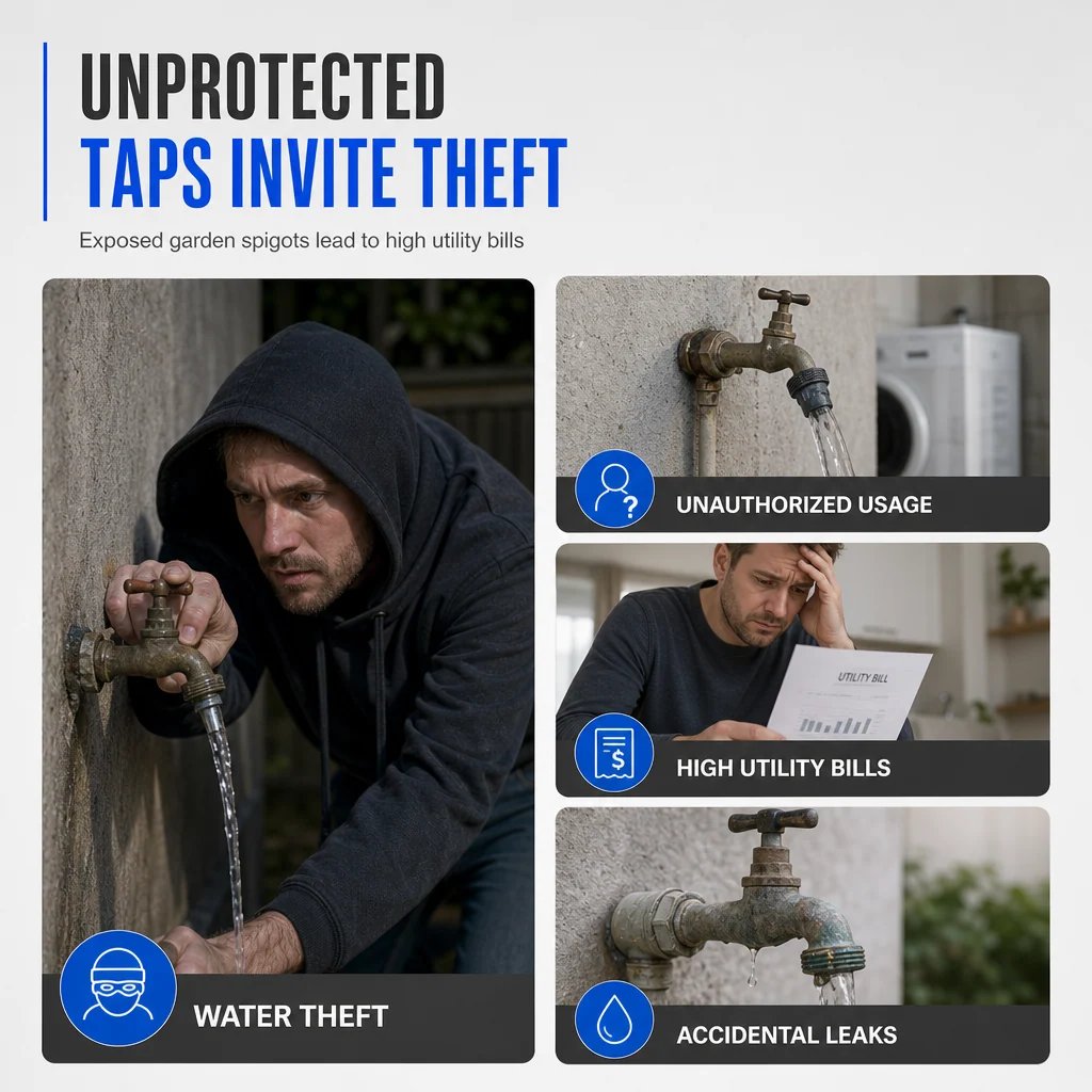 🔐 Lockable Outdoor Water Faucet