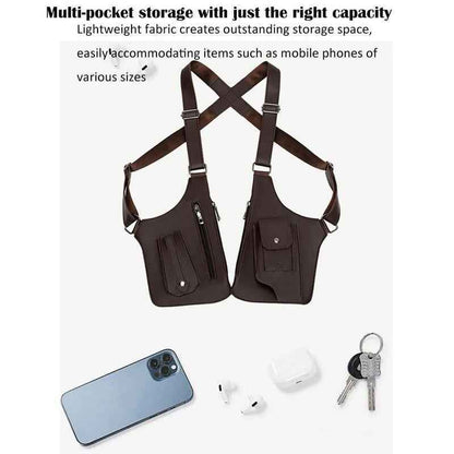 🔥Last Day 49% OFF 🎁 Premium Leather Adjustable Underarm Shoulder Bag for Men