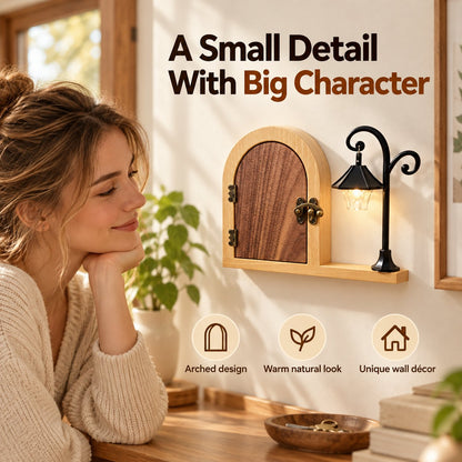 🚪✨ Wooden Fairy Door Outlet Cover — Hide Outlets with Magical Charm!