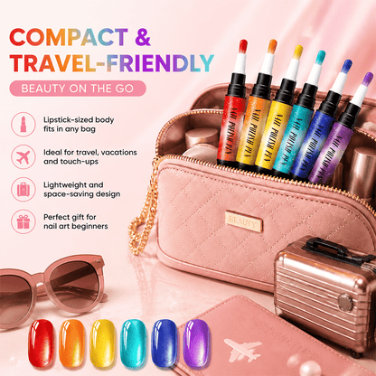 Compact nail polish pen set travel-friendly design