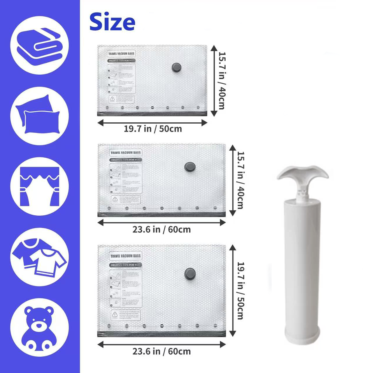 🔥Cordless Travel Vacuum Storage Compression Bag Set
