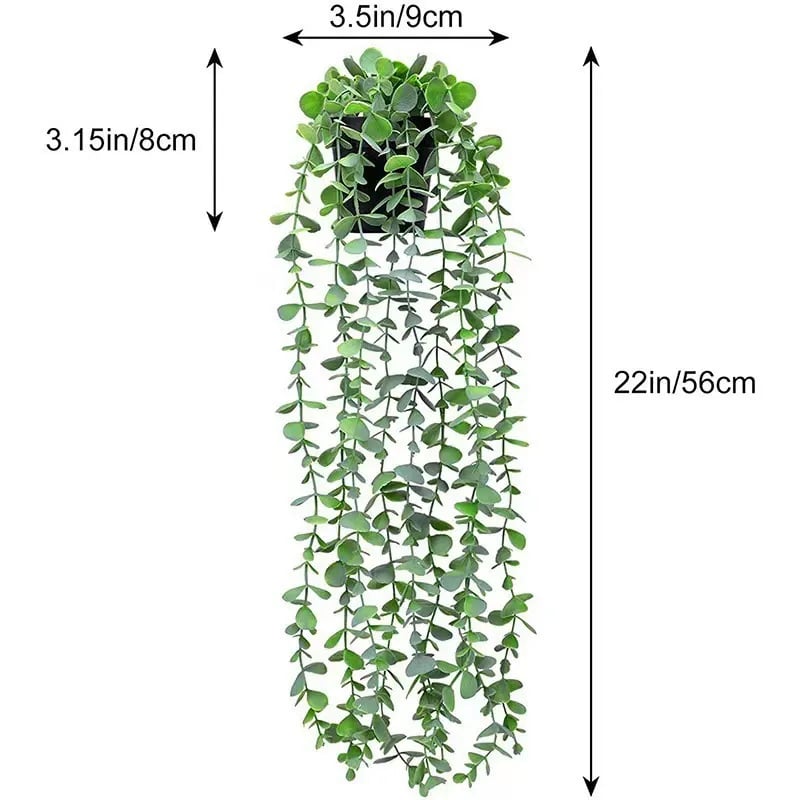 Hot Sale🌿✨ 3-Pack Artificial Hanging Potted Plants – Lifelike Faux Greenery for Any Space
