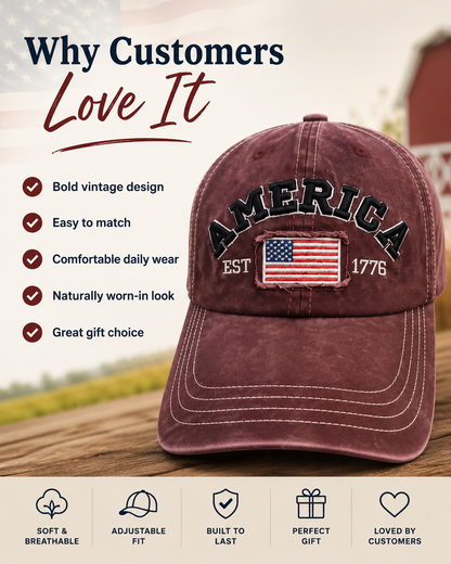 🔥Hot Sale 50% OFF🔥Vintage American-Style Commemorative Cap