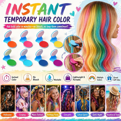 🔥Hot Sale 49% OFF🔥6/12 Bold Vibrant Powder Form Temporary Hair Chalk Dye