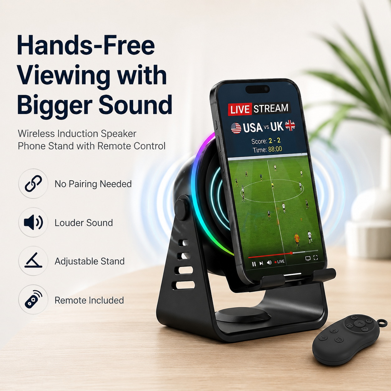 🔥Hot Sale 49% OFF🔥Wireless Speaker Stand with Remote