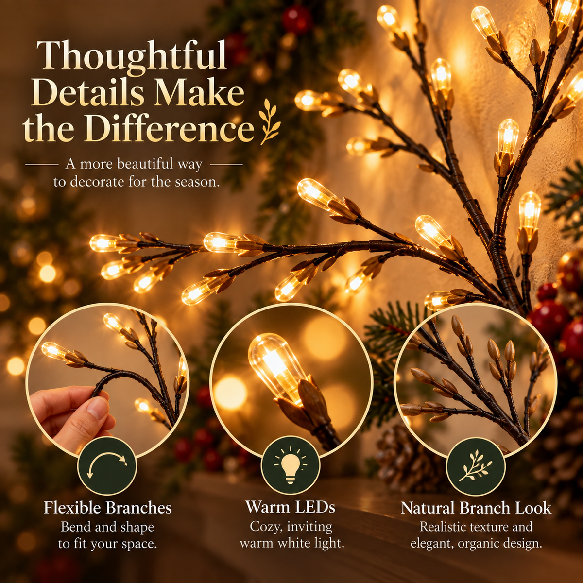 🎄Christmas Sale 49% OFF🎄Christmas Willow Vine Lights