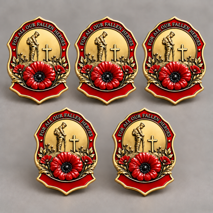 Limited Edition Red Poppy Remembrance Brooch – For All Our Fallen Heroes
