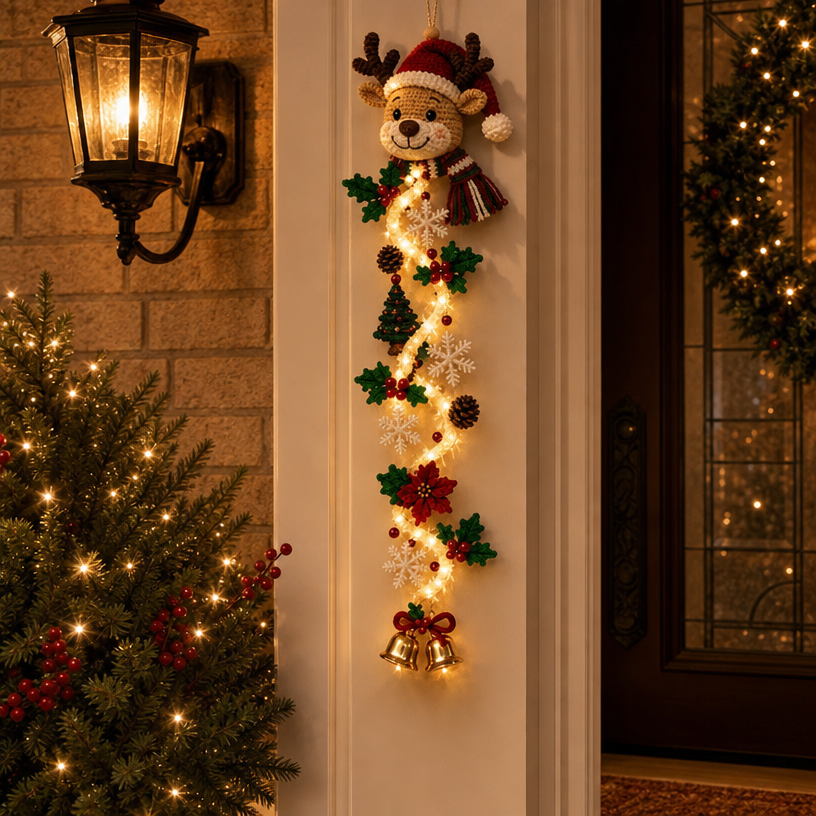 🔥Hot Sale 50% OFF🔥Glowing Christmas Door Hanger 🎄✨