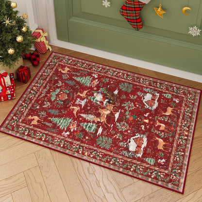 🎄Christmas Sale 49% OFF🎄Christmas Deer Santa Long Rug