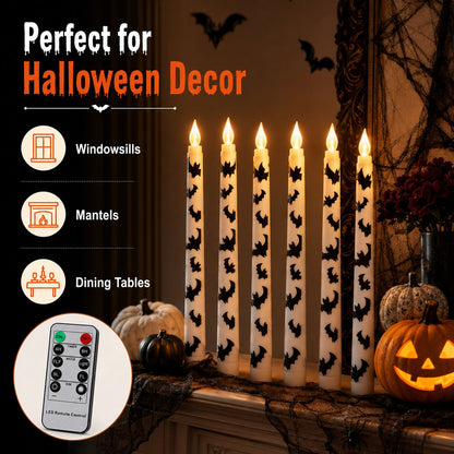 💥 60% OFF ⭐Spooky Bat Candles That Glow Like Real Flames — Without the Fire 🕯️