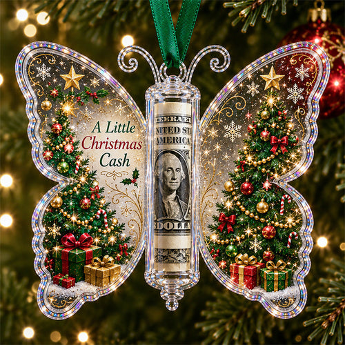 🦋💵 Christmas Cash Gift Butterfly Ornament – Holiday Money Holder Keepsake 🎄✨