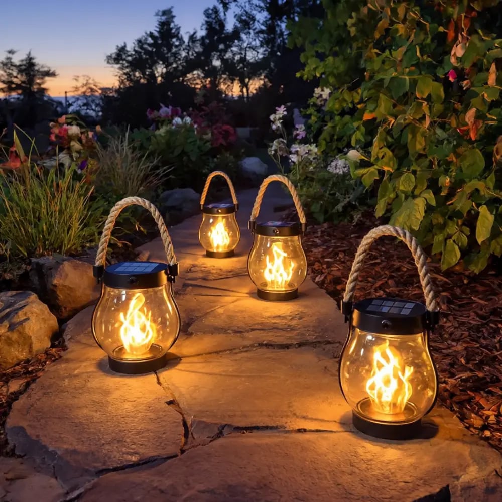 🔥  Solar Garden Lanterns – No Wiring, Auto-On at Dusk! Last Chance Before They're Gone!
