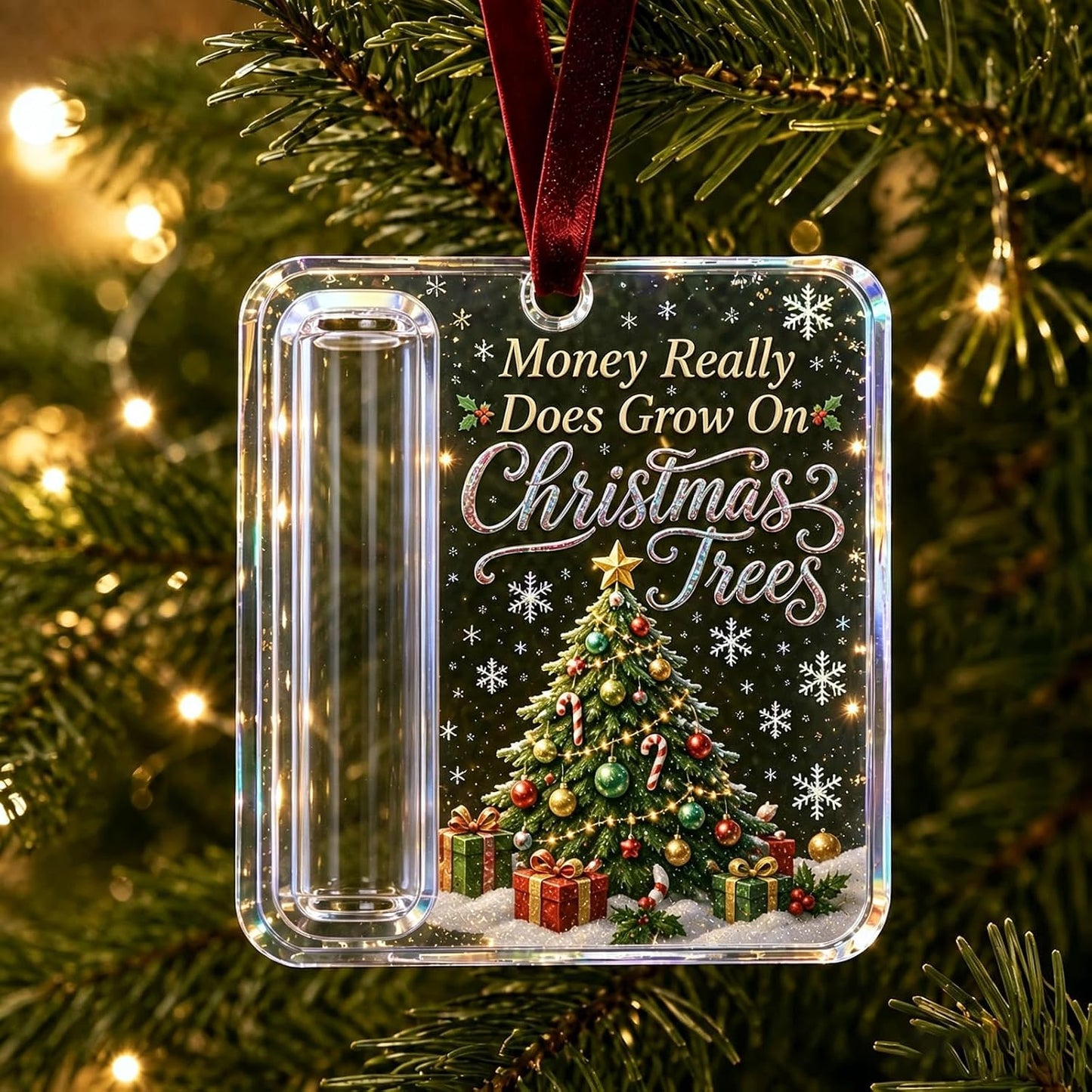🔥Limited time 50% OFF — Clear Christmas Cash Holder Ornament