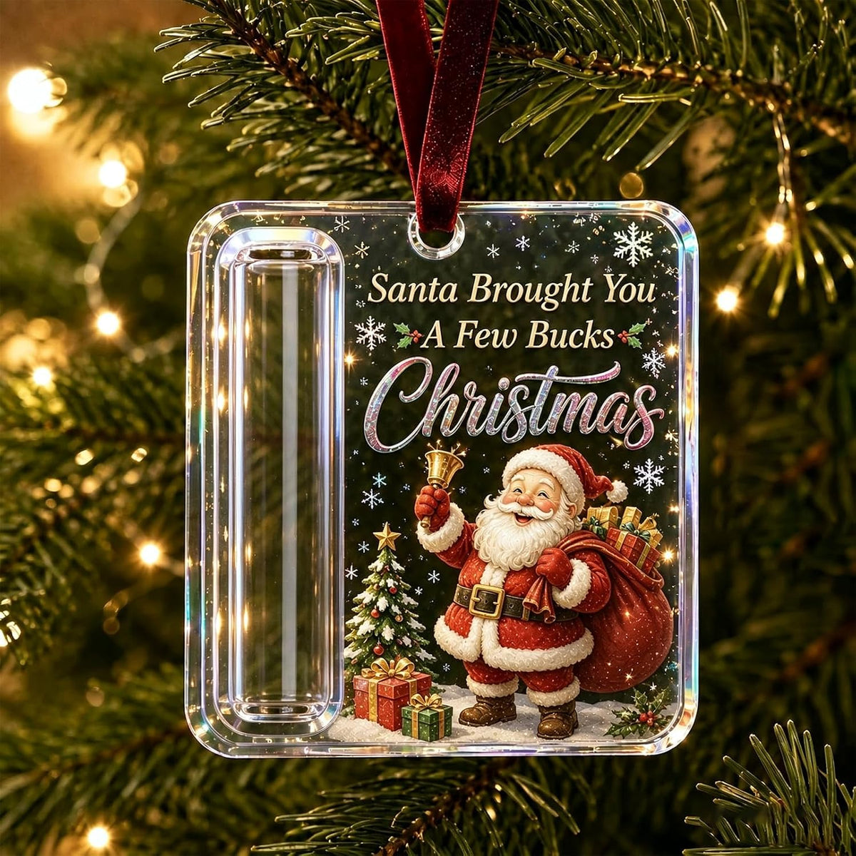 🔥Limited time 50% OFF — Clear Christmas Cash Holder Ornament