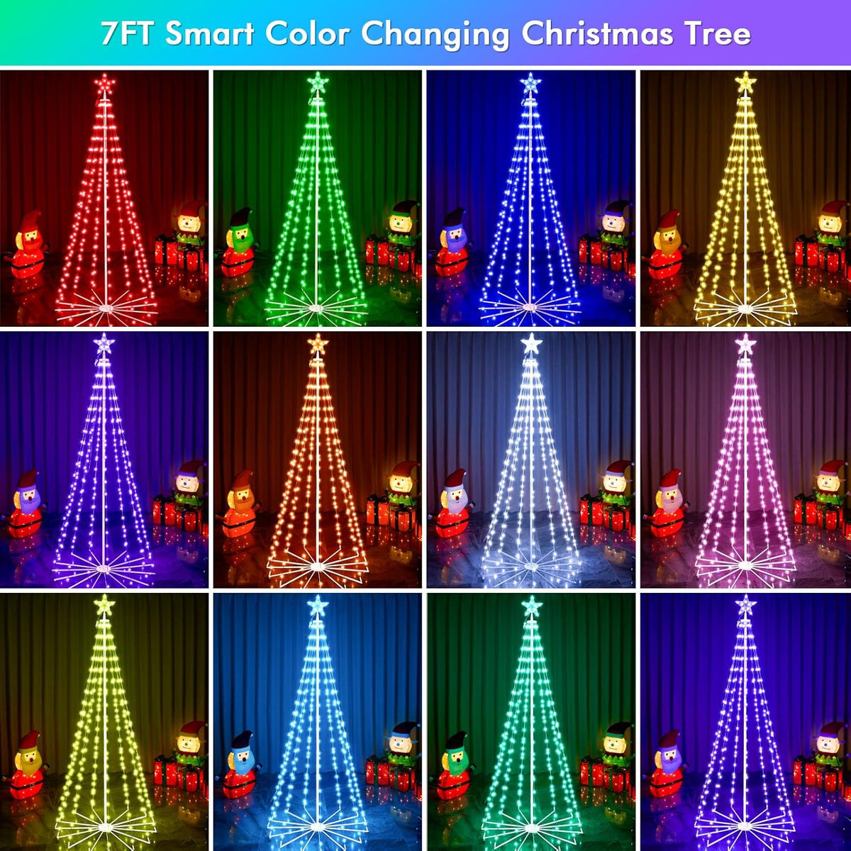 Smart Cone Tree Lights - 8ft