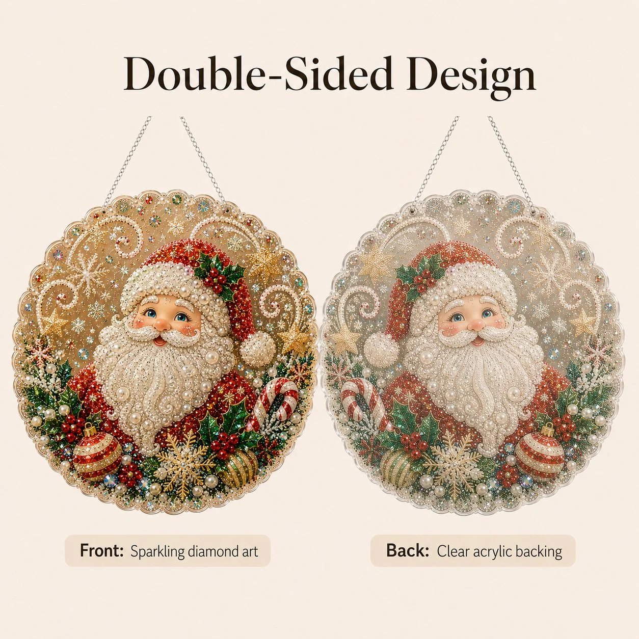 DIY Christmas Pearl Diamond Art Hanging Ornament Kit
