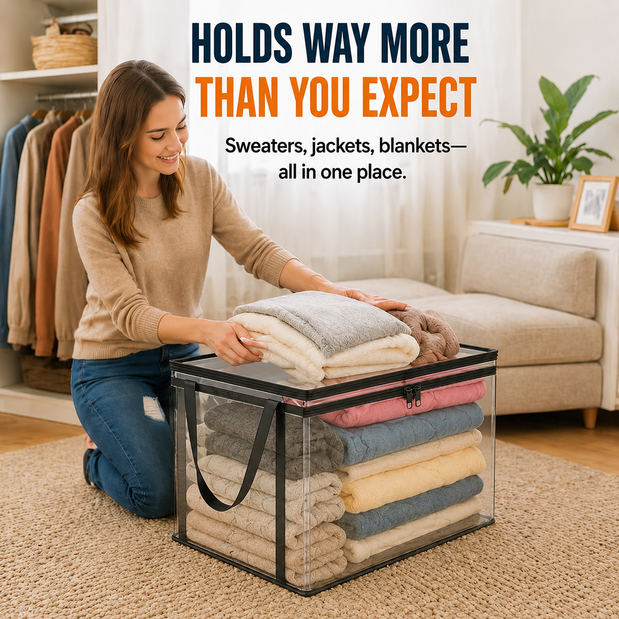 📦️Large Dustproof Storage Box with Handle