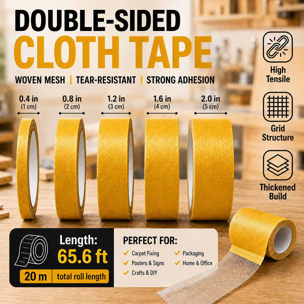 🔥Hot Sale 🔥High-Tack Double-Sided Mesh Tape