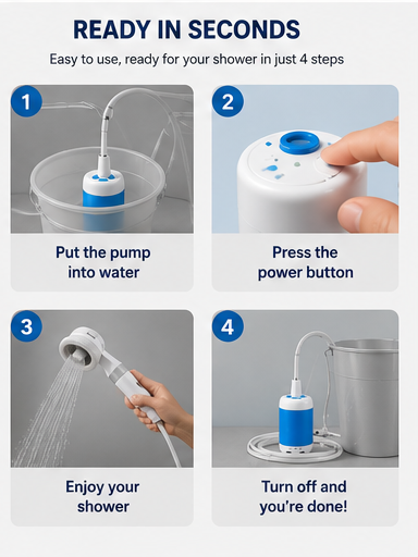 🔥LAST DAY 50% OFF🔥🚿 Rechargeable Portable Outdoor Shower