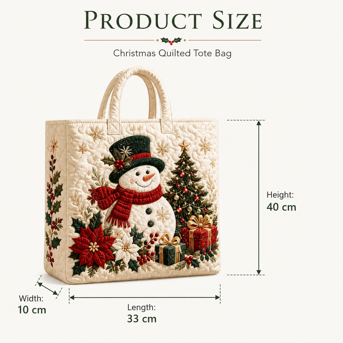 🔥Christmas Sale 49% OFF🎄Christmas Quilted Tote Bag