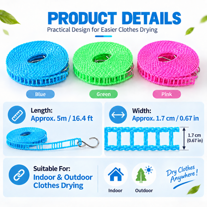 🔥 Limited-time 50% off —Windproof Ladder Clothesline