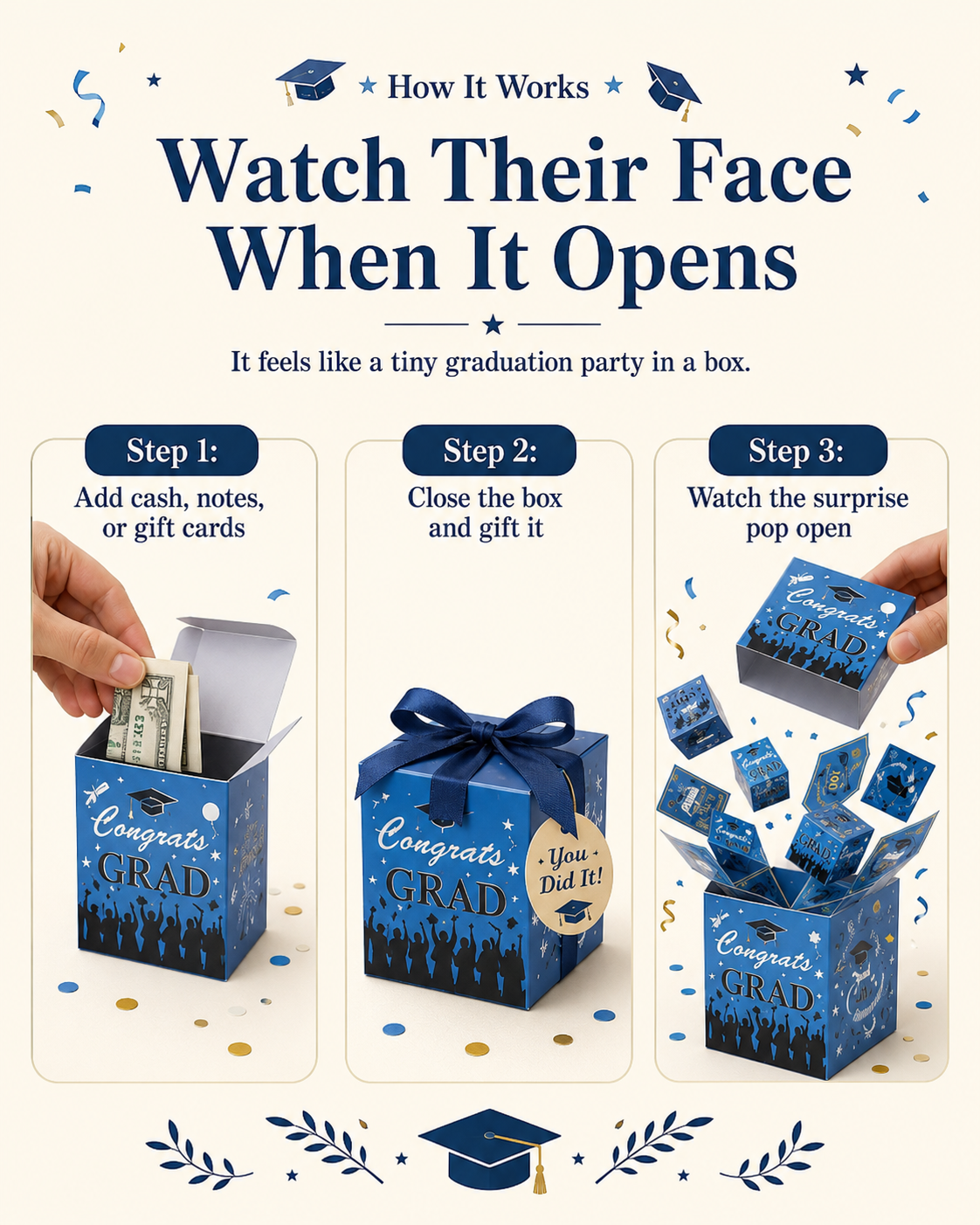 🎁2026 Graduation Surprise Pop-Up Gift Box