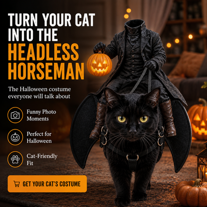 🔥Hot Sale 49% OFF💀Headless Horseman Cat Costume