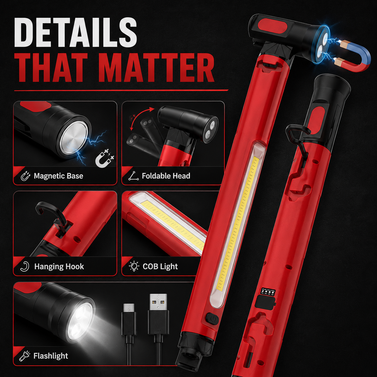 🔥Hot Sale 49% OFF🔦Magnetic LED Work Light