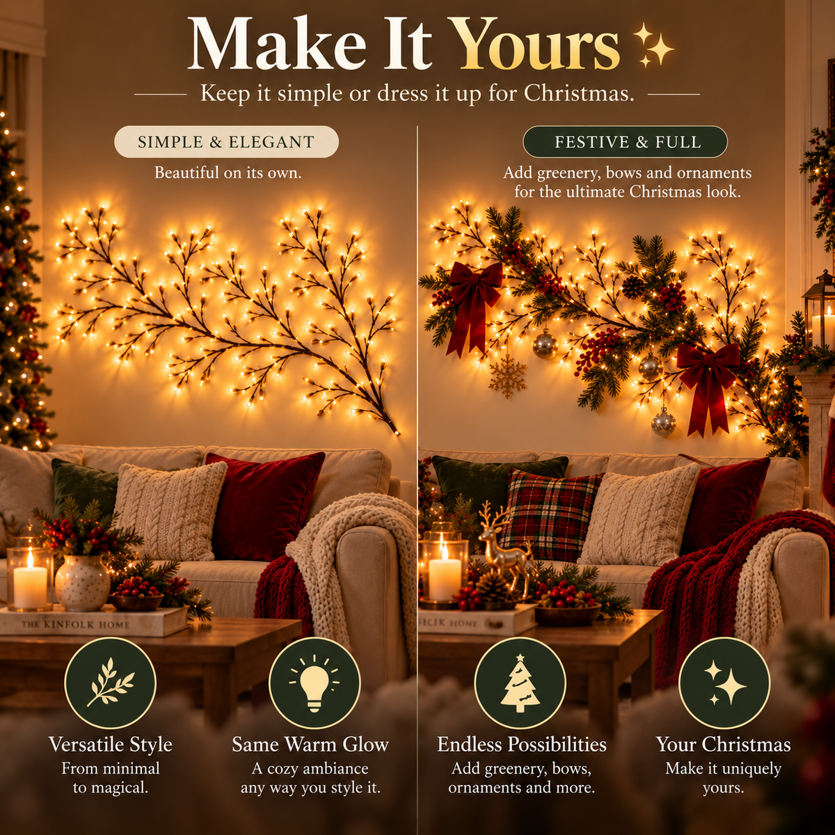 🎄Christmas Sale 49% OFF🎄Christmas Willow Vine Lights