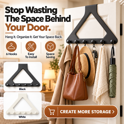 🔥Hot Sale🔥6-Hook Over the Door Organizer