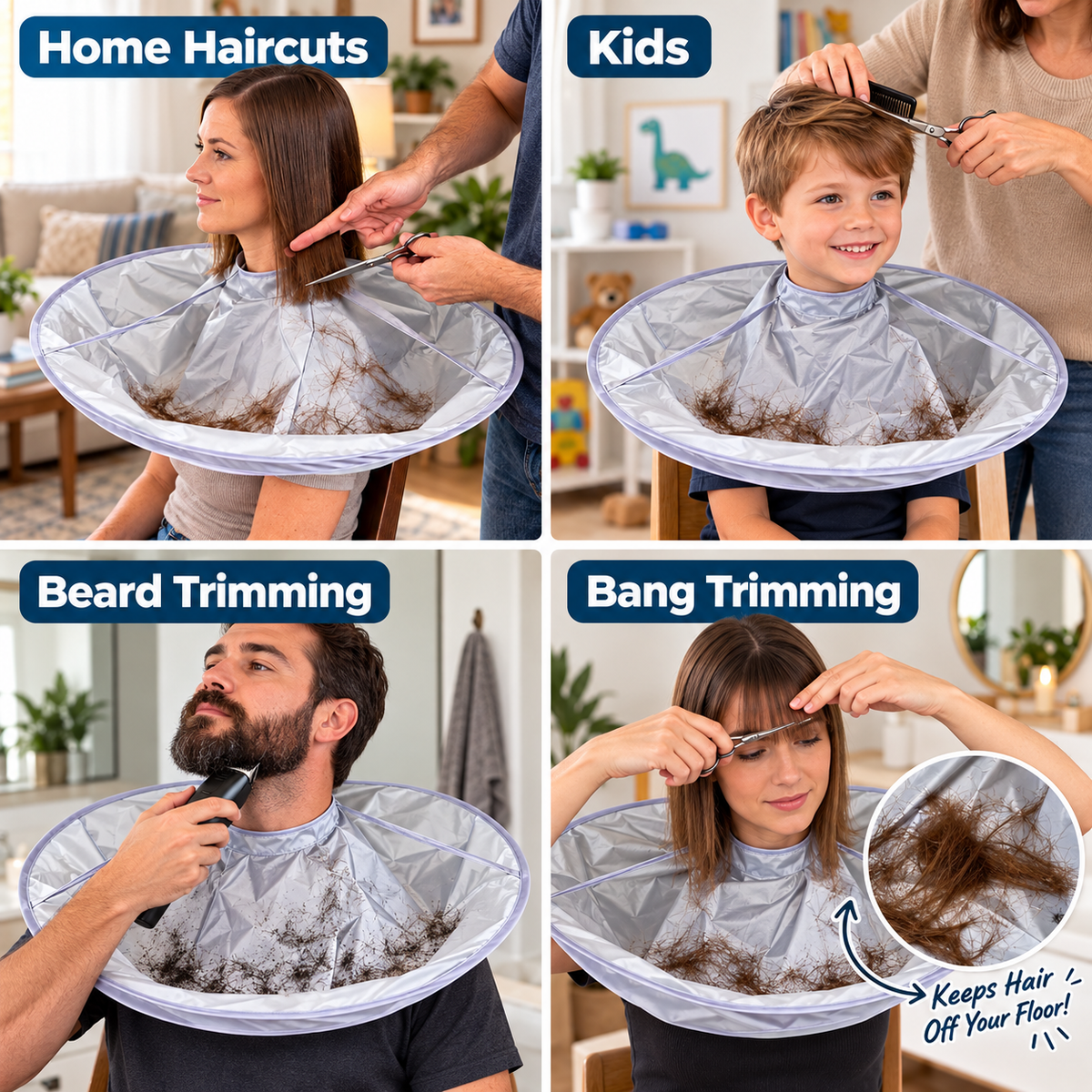 🔥Hot Sale 49% OFF🔥No-Mess Hair Cutting Cape
